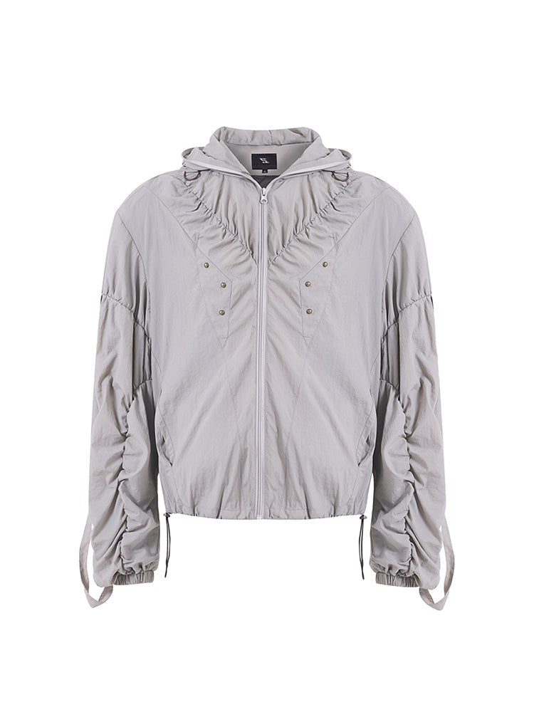 Men's Brand Pleating Ice-proof UV-proof Hooded Jacket