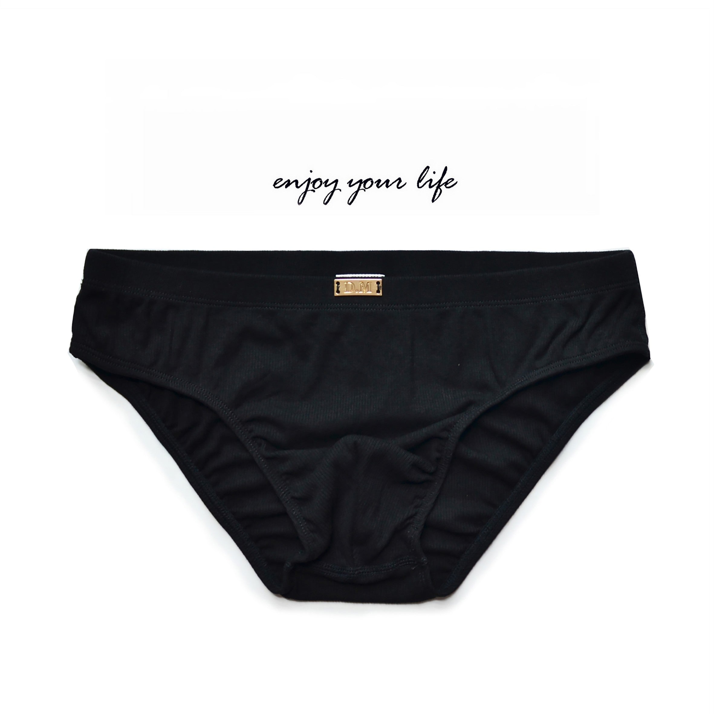 Simple Metal Label Briefs Men's Underwear