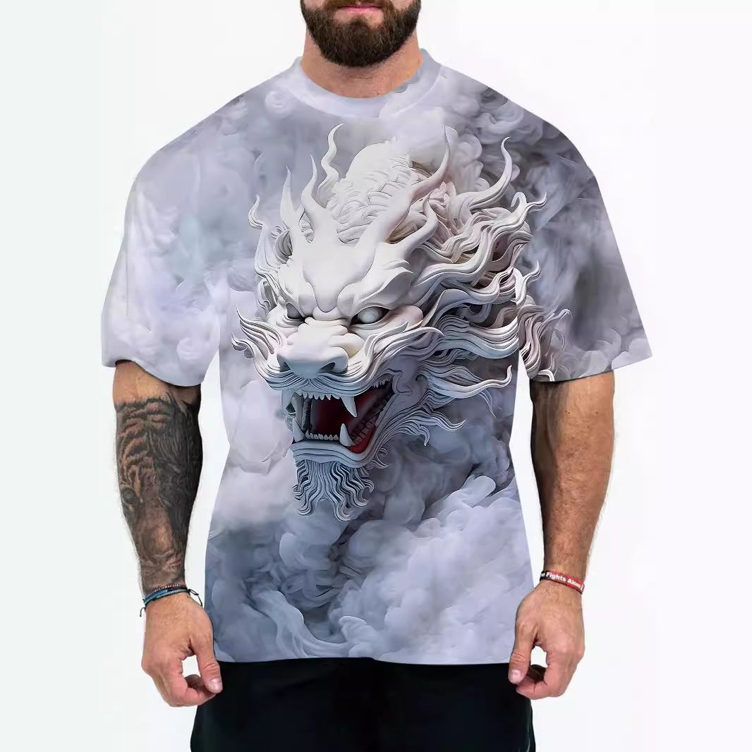 European And American Adult Men's T-shirt Cross-border Non-hooded Short Sleeve