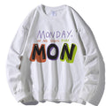 Men's Pure Cotton Round Neck Sweater Pullover Long Sleeve Top