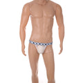 Men's Sexy Lace Thong 3D Printed Chain Belt Sheer