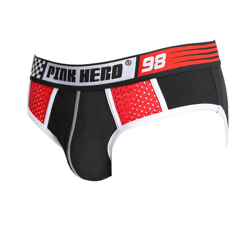 Men's Underwear Wholesale Sports Color Matching Mesh Breathable Comfortable Men's Briefs 1278