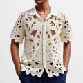 Summer New Hand Crocheting Hollow-out Short-sleeved Sweater Casual