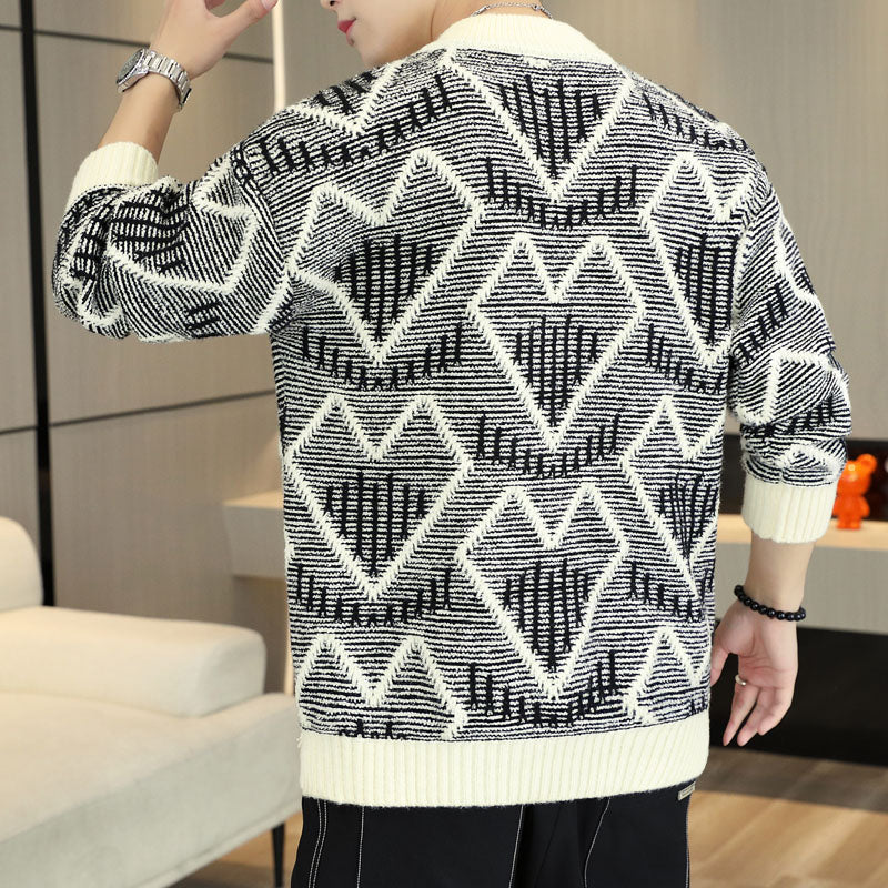 Men's Polyester Warm Sweater Winter