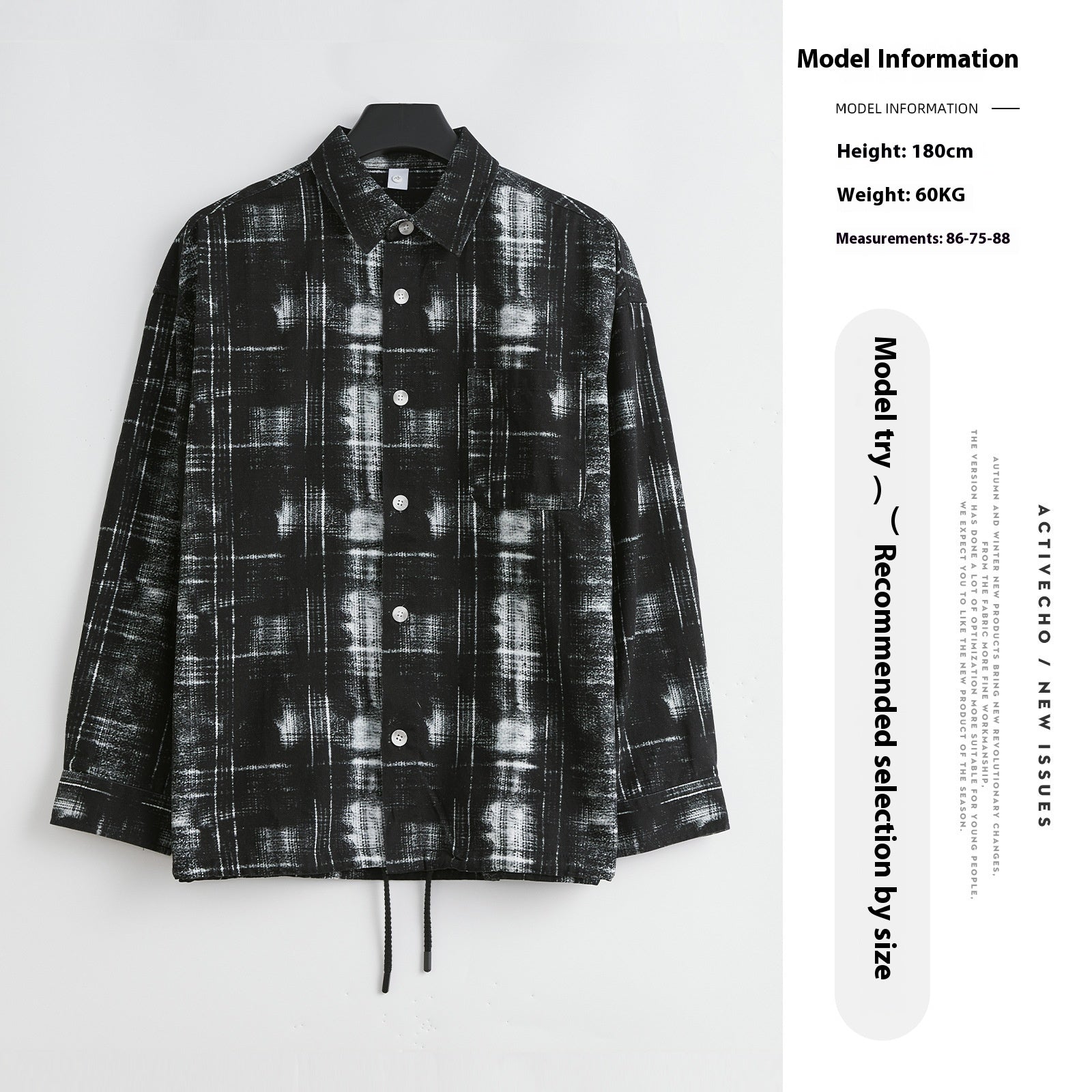 Design Sense Pure Cotton Casual Cardigan Coat Retro Plaid Shirt