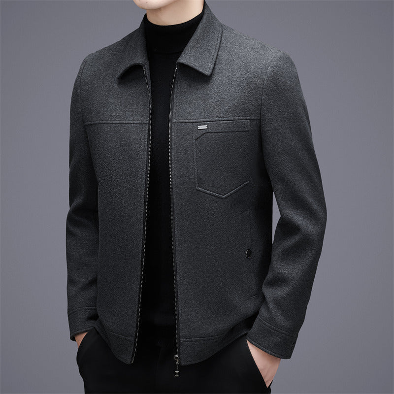 Wool Jacket Short Autumn Winter Middle-aged Menswear