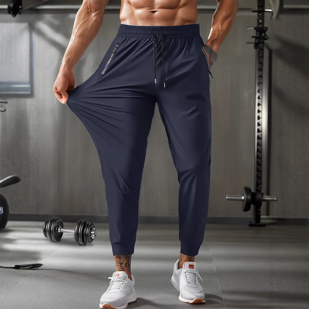 Men's Summer Nylon Ice Silk Trousers Thin Breathable