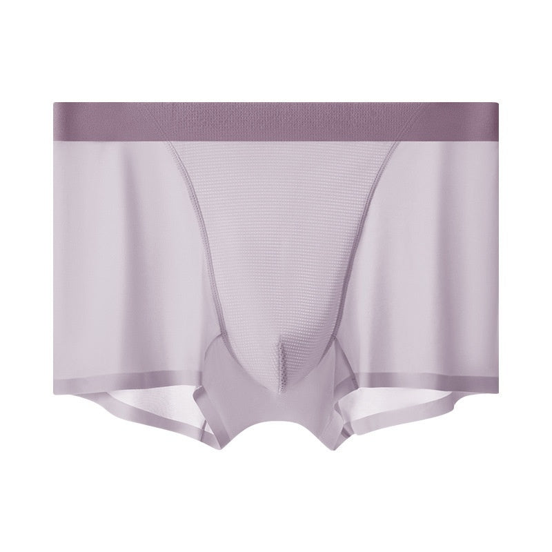 Men's Underwear Summer Ice Silk Ultra-thin Large V-shaped Mesh Breathable