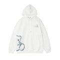 Bear Print Hooded Sweatshirt Men