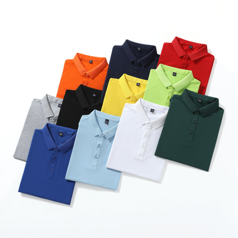Mercerized Cotton Polo Embroidered Summer T-shirt