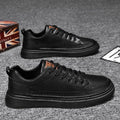 Men's Shoes Spring New Versatile Black Casual Leather