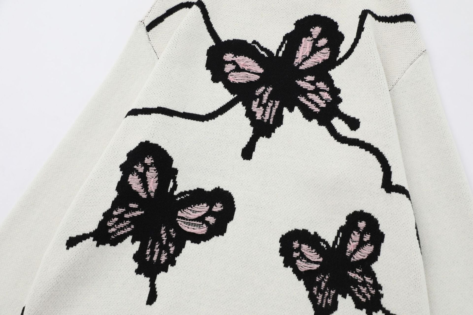 Loose Sweet Cute Jacquard Round Neck Knitted Sweater