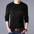 Round Neck Jacquard Cardigan Men Casual