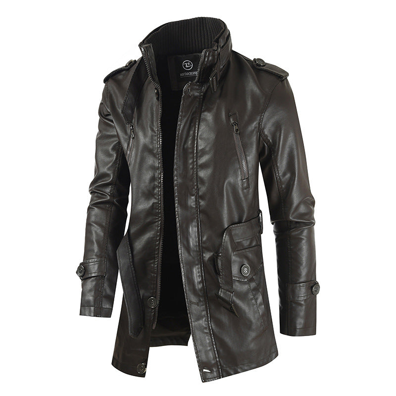 Autumn And Winter New Style Stand Collar Fleece-lined Thickened Coat