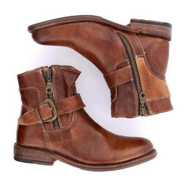 Low-heel Square Heel Short Martin Boots