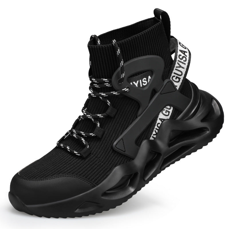 Men's Breathable And Smash-resistant Anti-seepage Steel Toe Cap Work Shoes