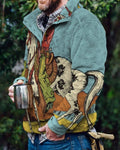 Autumn And Winter Casual Button Pocket Flannel Plush Men's Sweater