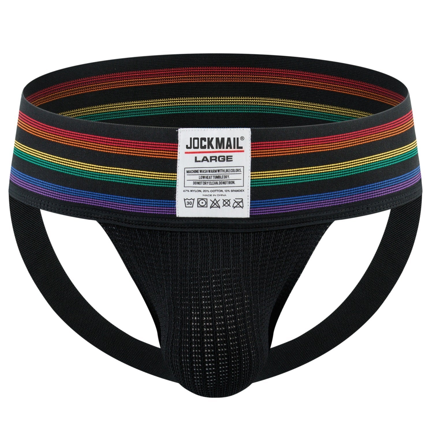 Men's T-back Wide Belt Breathable Rainbow