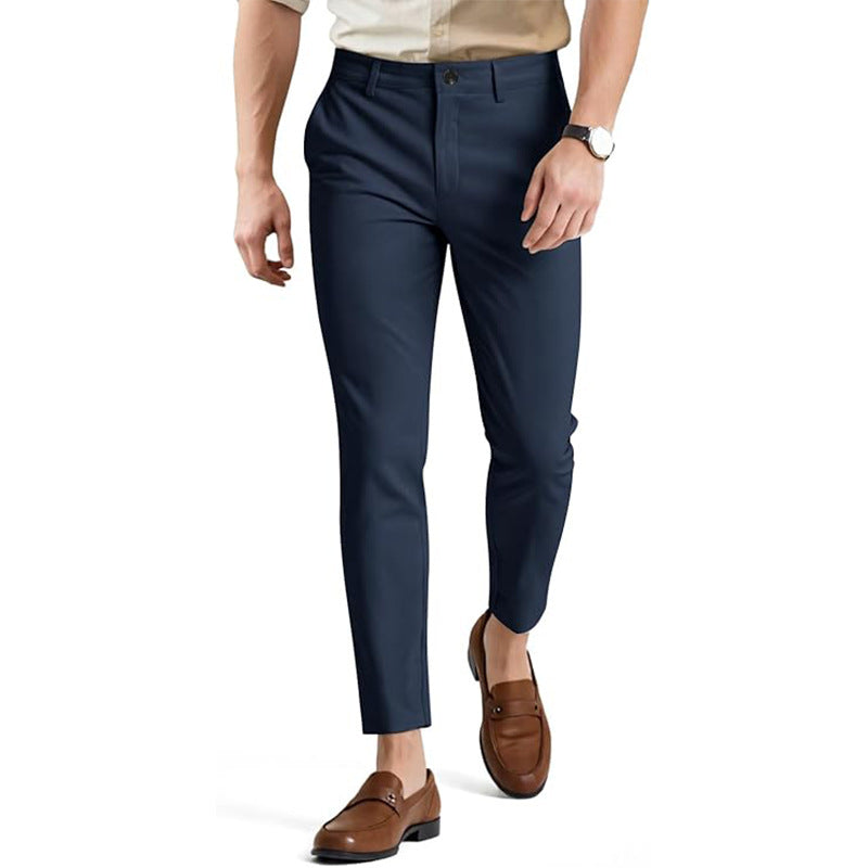 Men's Slim Fit Elastic Damask Casual Pants