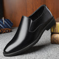 Men's Business Tods Casual Shoes Breathable Low Top Spring And Autumn Black Slip-on Lazy Shoes