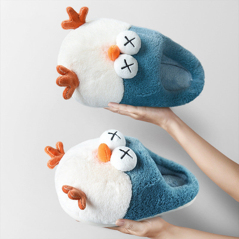 Boys Cotton Slippers Cute Bag With Winter Warm Indoor Non-slip Home Furnishing