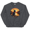 Boston Terrier Sitting In A Calm Lake Unisex Sweatshirt