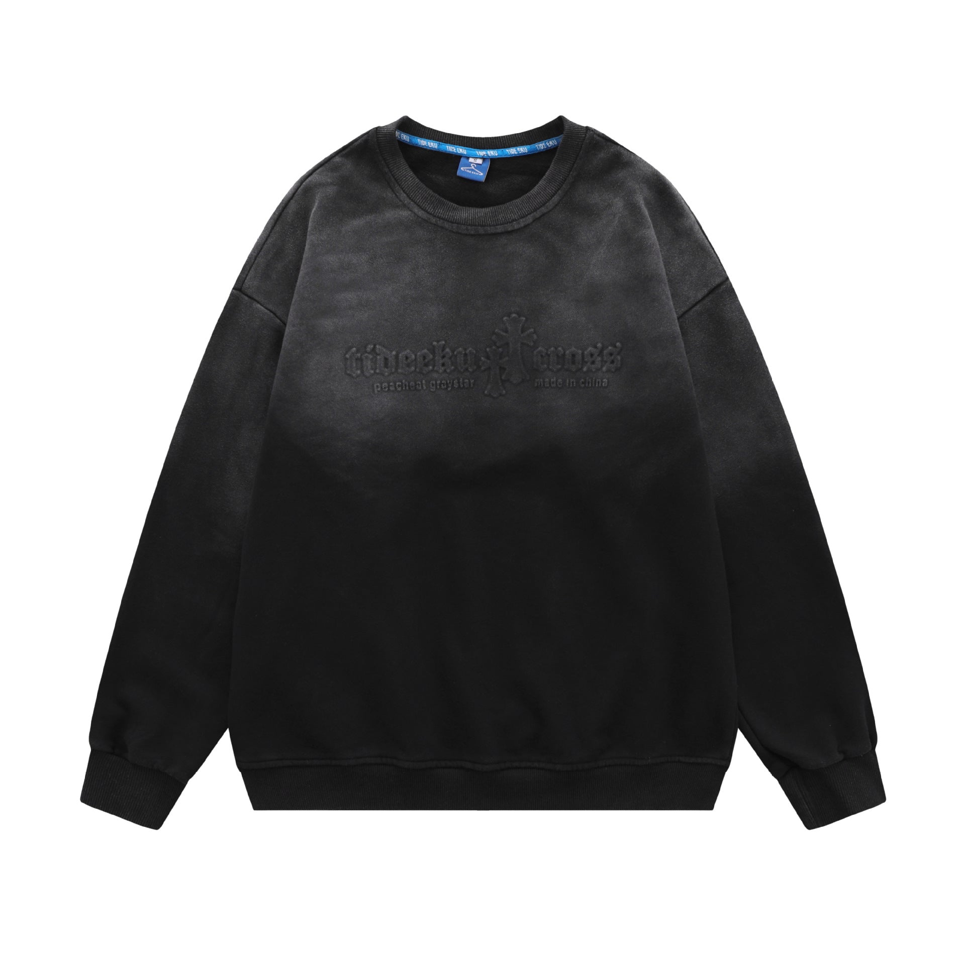 Europe And The United States Hip-hop Three-dimensional Letters Gradient Top