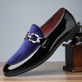 Men's Glossy Pointed British Style Frosted Suede Business Casual Leather Shoes