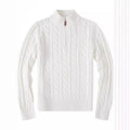 Small Embroidered Men's Sweater Half-height Zip Knitwear Business