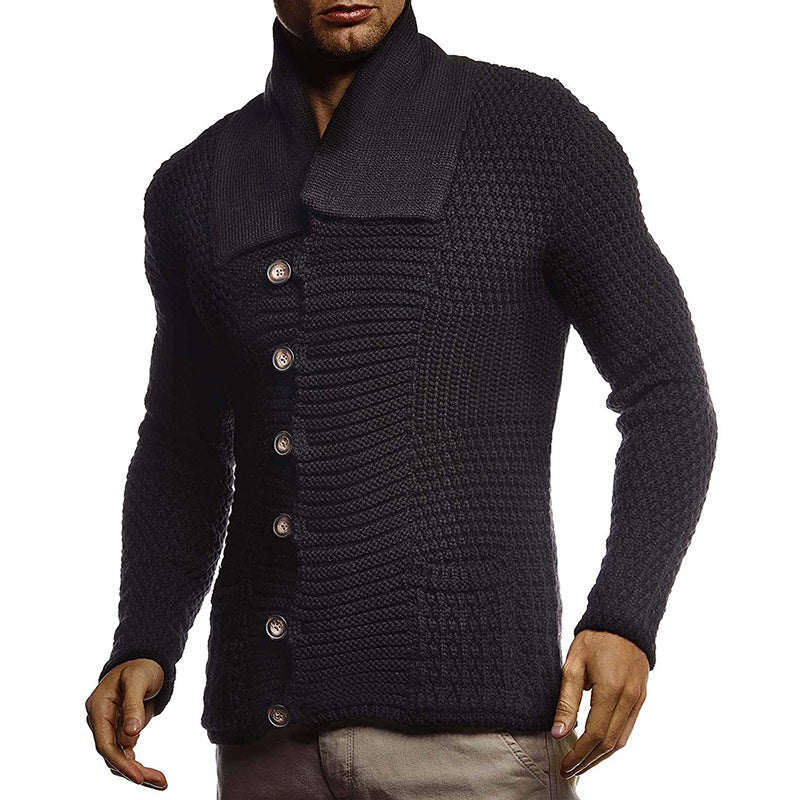 Fashion Solid Color Long-sleeved Knitted Jacket New Sweater