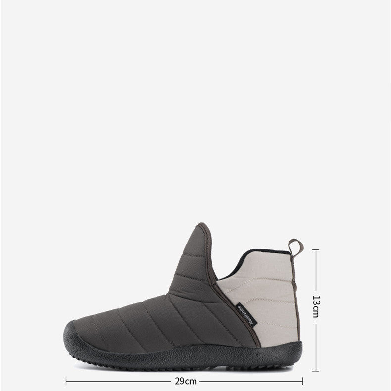 Medium Top Indoor Cotton Shoes Waterproof Boots
