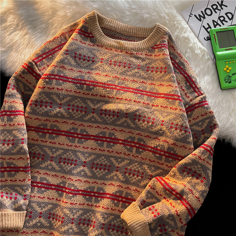 Men's Loose Retro Ethnic Leisure Warm Sweater