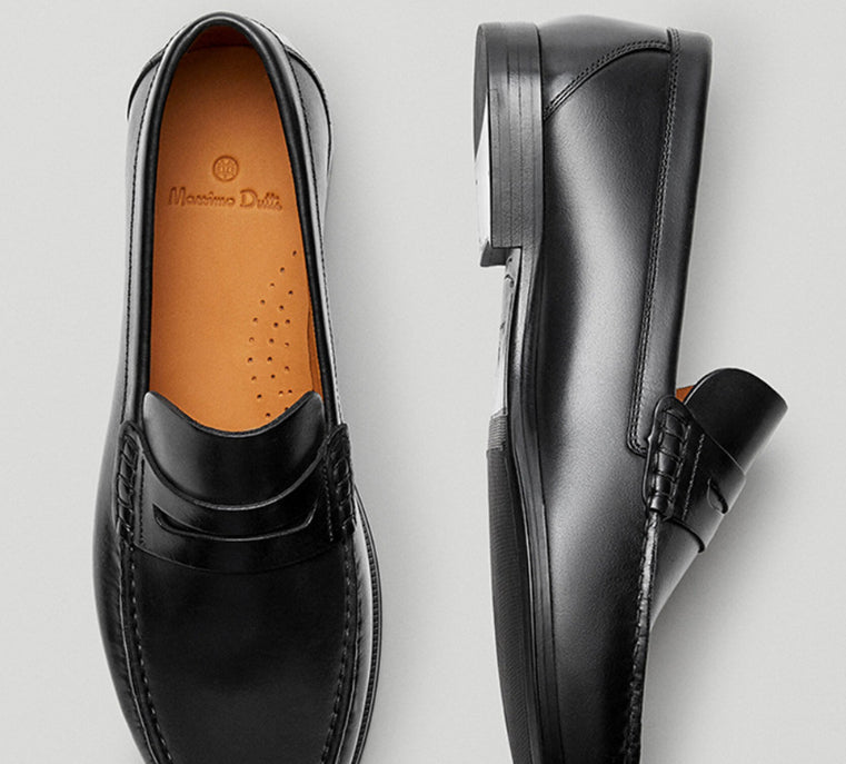 Retro Calfskin Men's Loafer Handmade Wear-resistant Leather