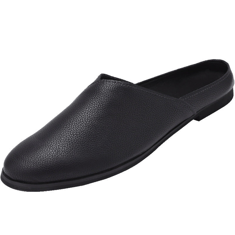 Four Seasons Wear Half-support Peas Shoes Men's Sandals Half-drag Lazy Shoes