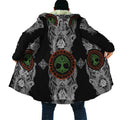 Men's Wool Fleece Hooded Cape
