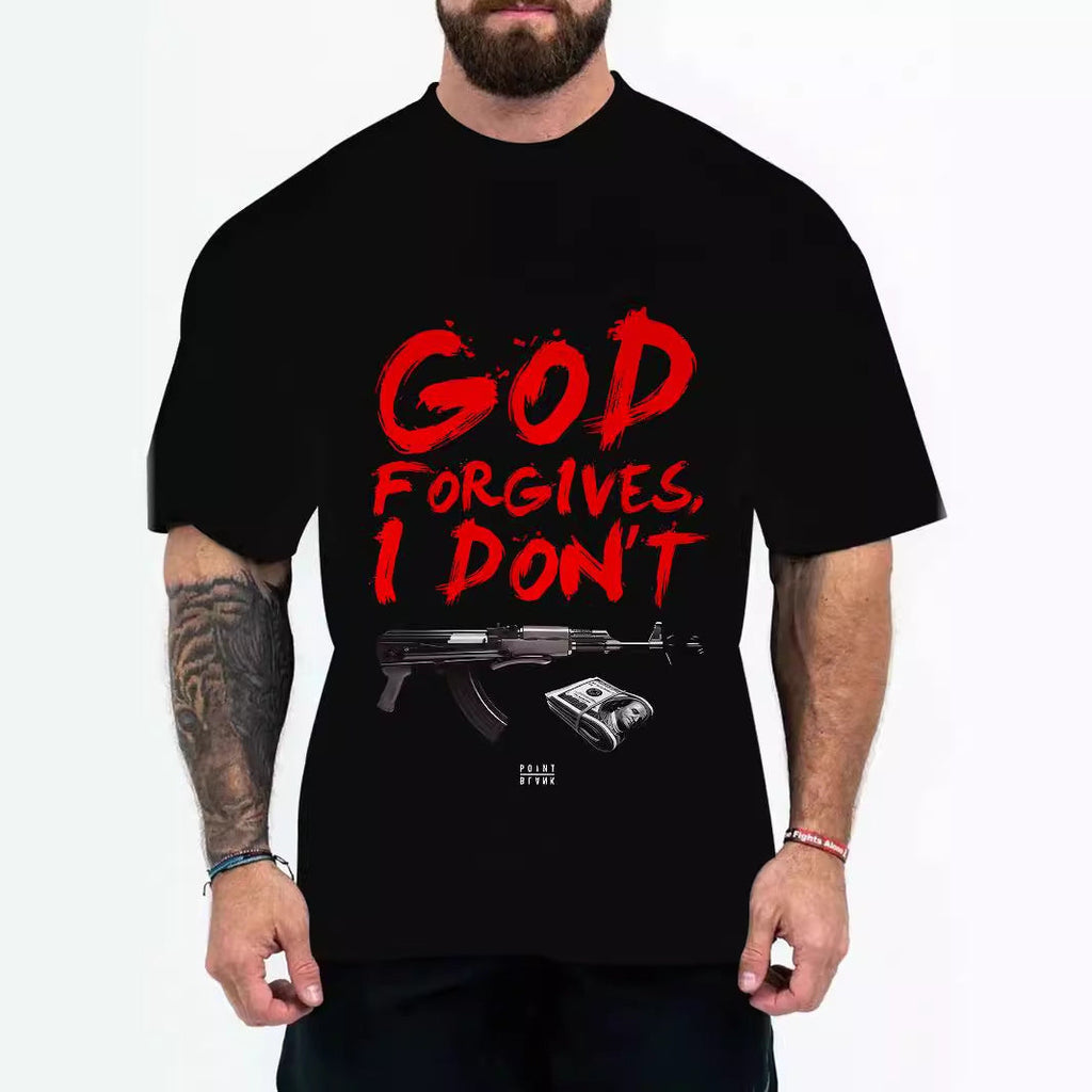 European And American Adult Men's T-shirt Cross-border Non-hooded Short Sleeve