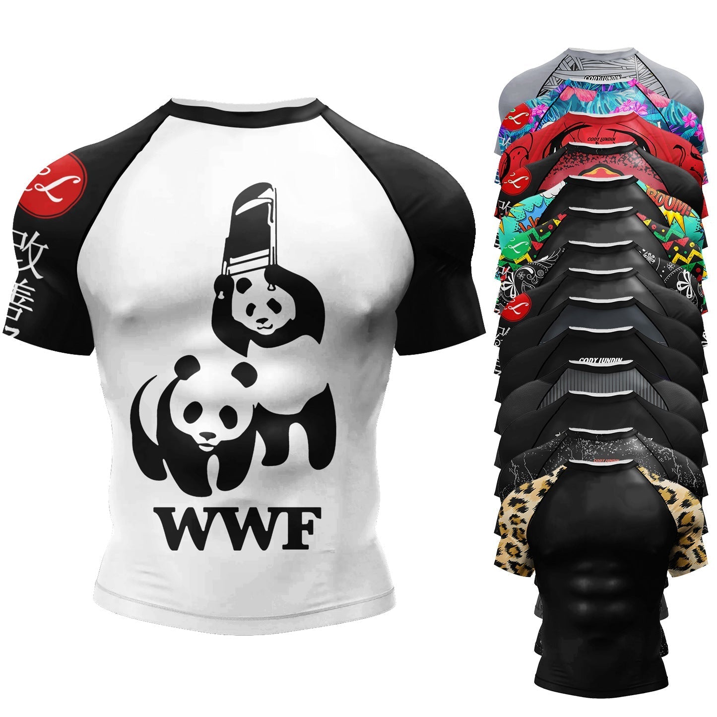 3D Digital Printing Short Sleeve Men's Sweat-wicking Breathable