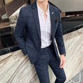 Men's Casual Plaid Two-piece Set