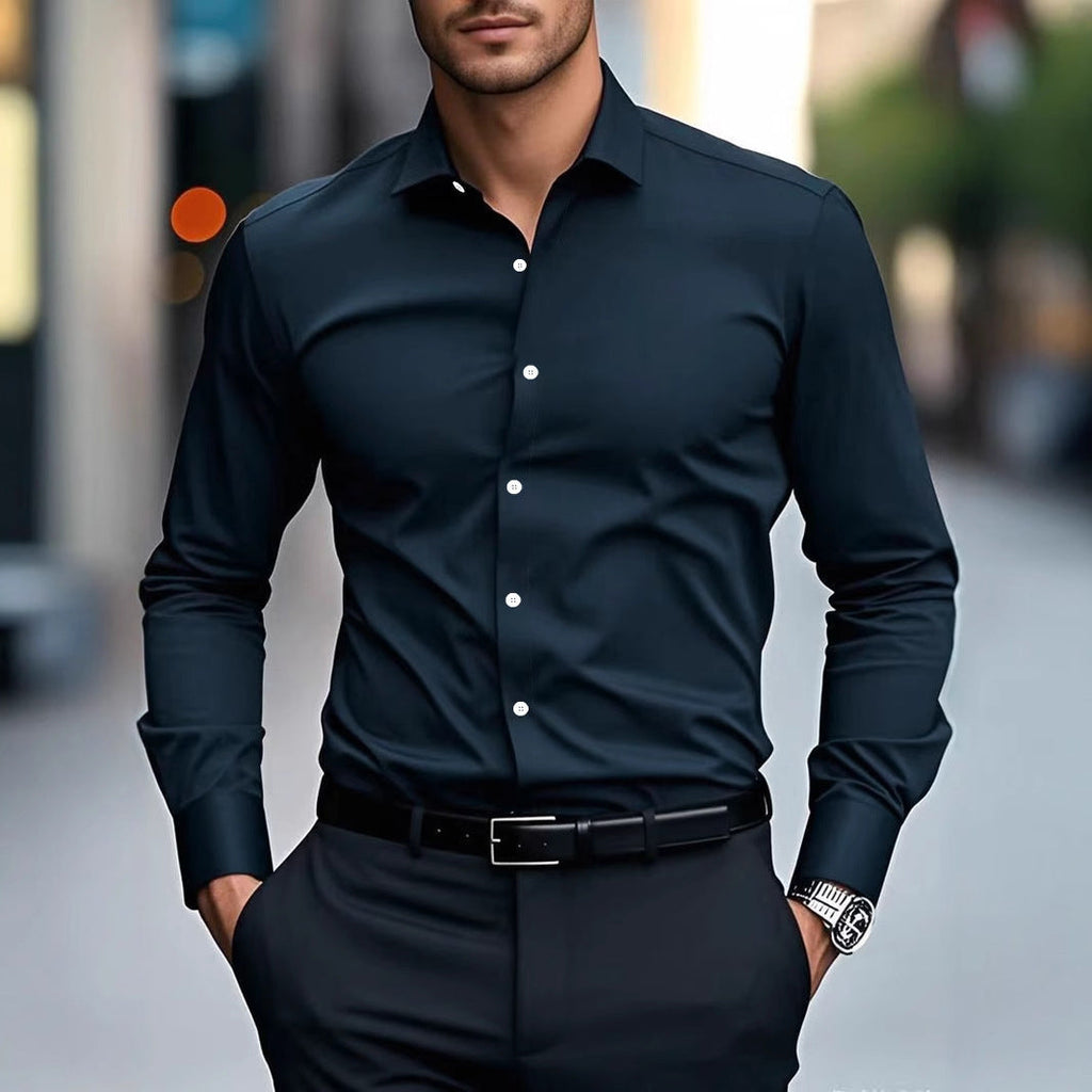 Spring And Autumn Long-sleeved White Shirt Formal Wear Slim Fit Business Workwear