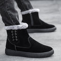 Men's Thick Cotton Shoes Waterproof Black Snow Boots