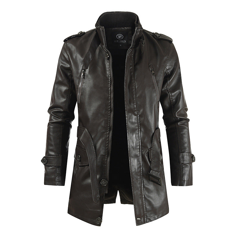 Autumn And Winter New Style Stand Collar Fleece-lined Thickened Coat