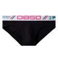 Cotton Breathable Solid Color Low Waist Jacquard Wide Belt Briefs