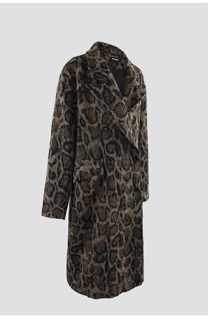 Winter Long Oversize Loose High-end Woolen Coat For Men