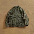 Personalized Stand Collar Snap Collar Washed Classic All-match Retro Bomber Jacket