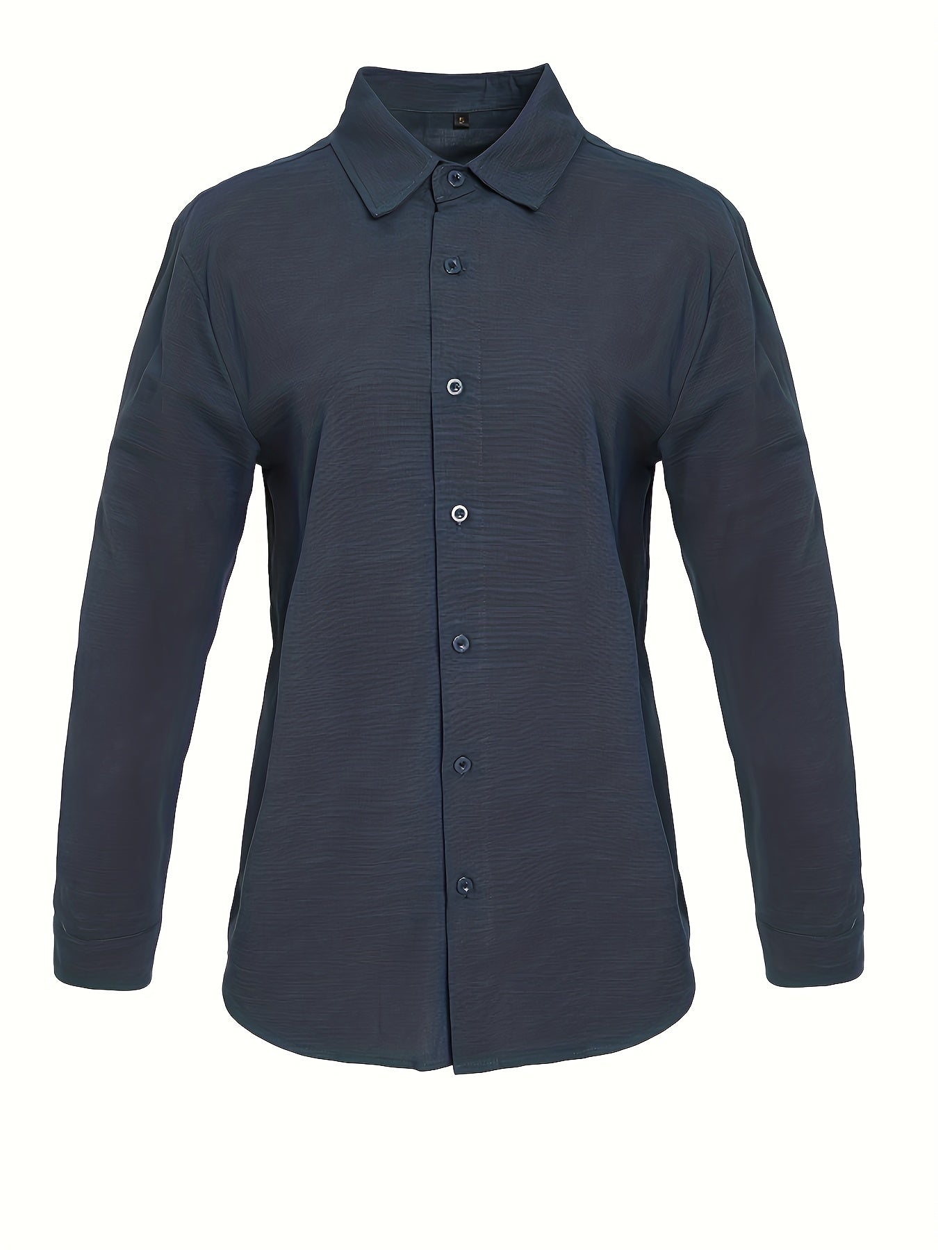 Loose Colored Lapel Long-sleeved Casual Men's Shirt For Teenagers