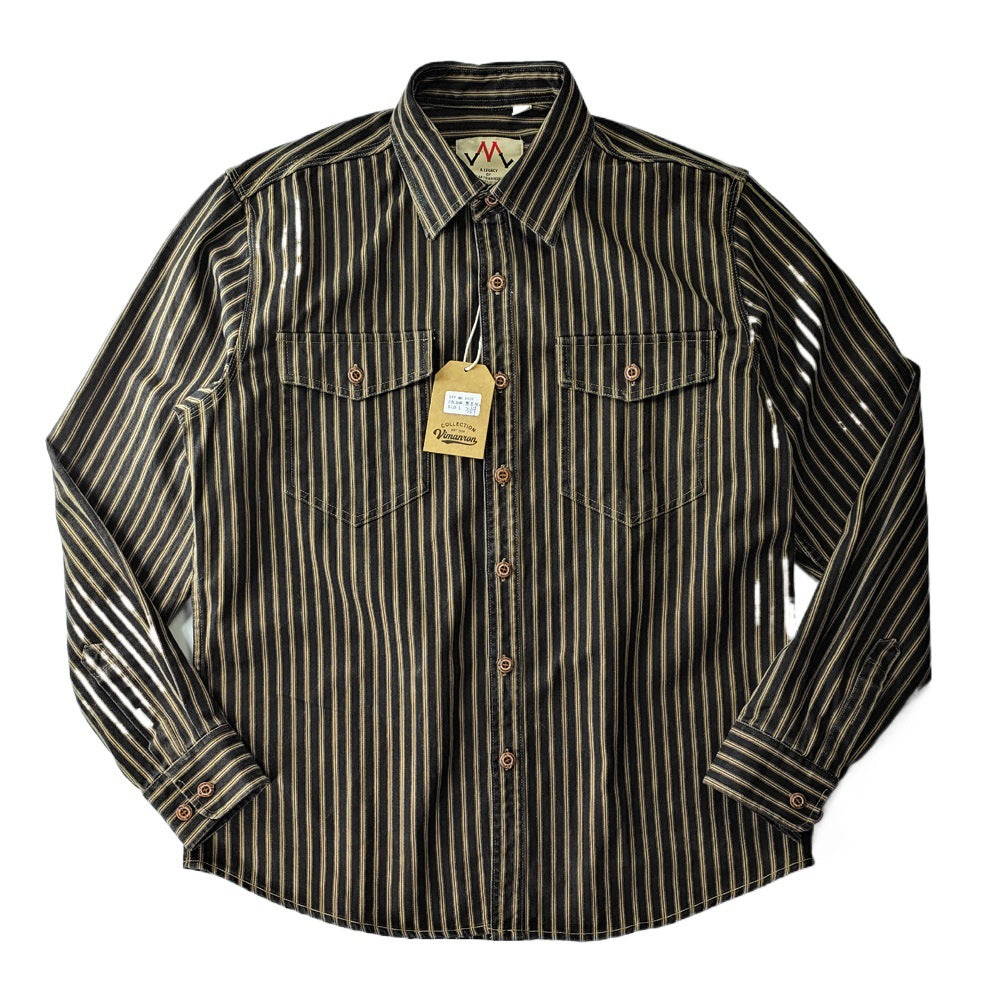 Men's Vintage Cotton Heavy Washed Casual Shirt