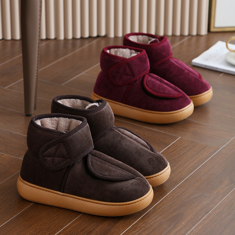 Large Opening Warm Boots With Anti-slip Rubber Soles For Men And Women