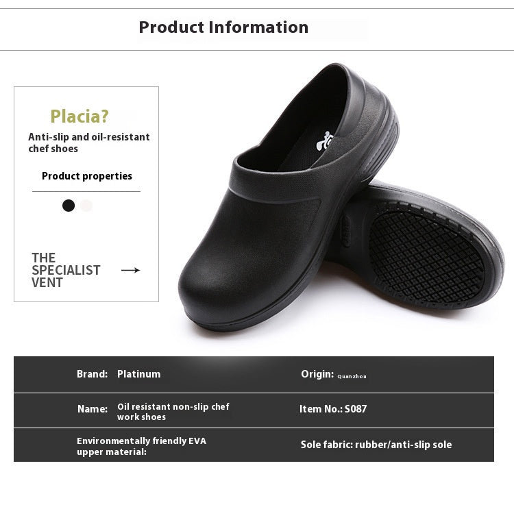 Non-slip Oil-resistant Chef Surgery Breathable Work Shoes