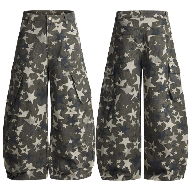 American Street Hip-hop Fashionable Brand XINGX Full Printed Overalls
