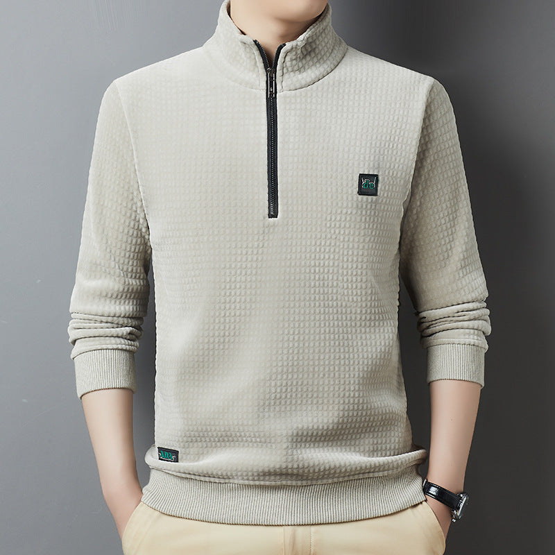 Men's Warm Casual Fleece And Thick Bottoming Shirt